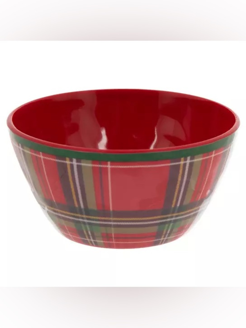 (4) Christmas Plaid Mini Bowl